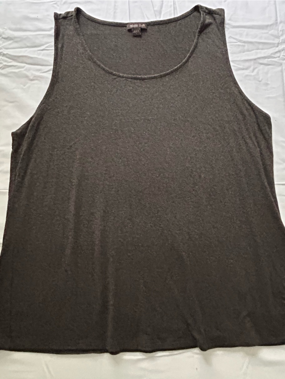 J. Dark Charcoal Gray Scoop Neck Short Sleeveless